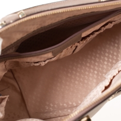 Pre Owned DKNY Taupe Leather Dome Satchel