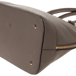 Pre Owned DKNY Taupe Leather Dome Satchel