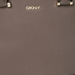 Pre Owned DKNY Taupe Leather Dome Satchel
