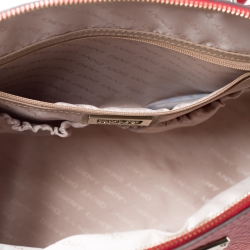 مملوكة مسبقًا حقيبة دي كي إن واي بقفل  جلد أحمر محبب