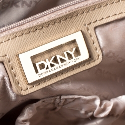 Pre Owned Dkny Red Leather Top Zip Tote