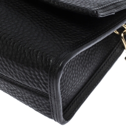 Pre Owned Dkny Black Leather Chain Shoulder Bag