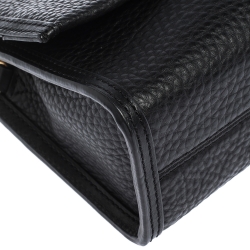 Pre Owned Dkny Black Leather Chain Shoulder Bag