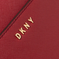 Pre Owned Dkny Red Leather Ava Zip Crossbody Bag