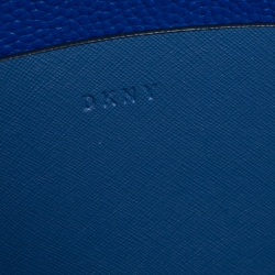 Pre Owned DKNY Blue Leather Shopper Tote