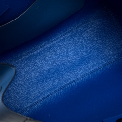 Pre Owned DKNY Blue Leather Shopper Tote