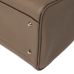 Pre Owned Dkny Dark Beige Leather Bryant Park Satchel