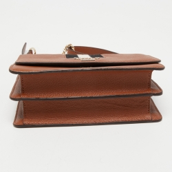 Pre Owned DKNY Brown Leather Liza Crossbody Bag