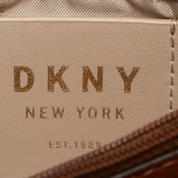 Pre Owned DKNY Brown Leather Liza Crossbody Bag