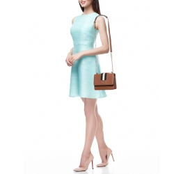 Pre Owned DKNY Brown Leather Liza Crossbody Bag