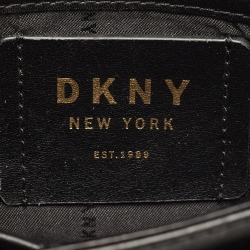 Pre Owned DKNY Black Leather Bryant Park Flap Crossbody Bag