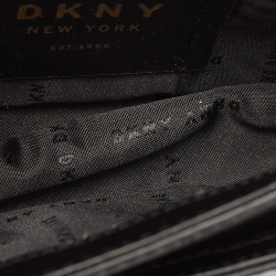 Pre Owned DKNY Black Leather Bryant Park Flap Crossbody Bag