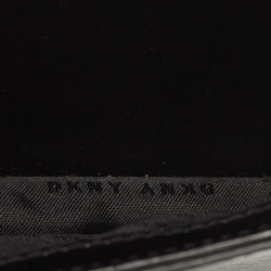 Pre Owned DKNY Black Leather Bryant Park Flap Crossbody Bag