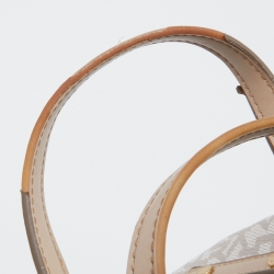 Pre Owned Dkny Beige/Ivory Signature Coated Canvas and Leather Satchel