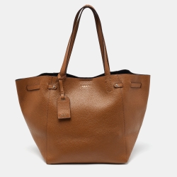 Brown Leather Shopper