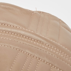 Pre Owned DKNY Beige Quilted Leather Allen Flap Shoulder Bag