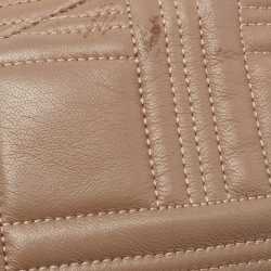 Pre Owned DKNY Beige Quilted Leather Allen Flap Shoulder Bag