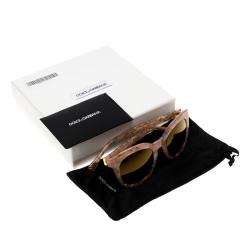 Dolce and Gabbana Powder Marble,Bronze Mirror DG4249 Wayfarer Sunglasses