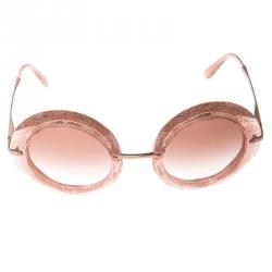 مملوكة مسبقًا Dolce and Gabbana Pink/ Brown Gradient DG 6105 Round Sunglasses