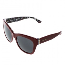 Pre Owned Dolce and Gabbana Red/Black DG 4270 Butterfly Sunglasses