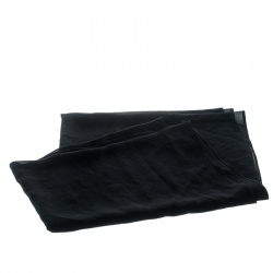 Pre Owned Dolce and Gabbana Black Silk Georgette Scarf