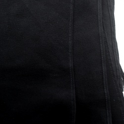 Pre Owned Dolce and Gabbana Black Silk Georgette Scarf