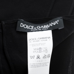 Pre Owned Dolce and Gabbana Black Silk Georgette Scarf