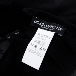 Pre Owned Dolce and Gabbana Black Silk Georgette Scarf