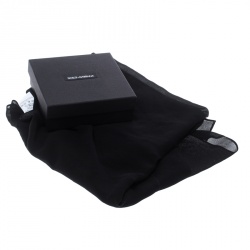 Pre Owned Dolce and Gabbana Black Silk Georgette Scarf