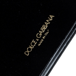 مملوكة مسبقًا Dolce and Gabbana Black Leather Devil Designers Face Patch iPhone 7 Case