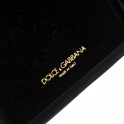 مملوكة مسبقًا Dolce & Gabbana Black Leather Father and Son Patch Iphone 6+ Case