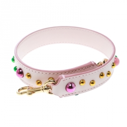 Pre Owned حمالة حقيبة دولتشي آند غابانا جلد وردي فاتح مرصعة