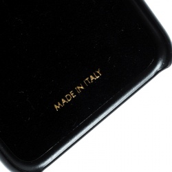 Pre Owned Dolce and Gabbana Black Logo Plaque iPhone 7 Case
