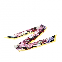 مملوكة مسبقًا Dolce & Gabbana Multicolor Floral Printed Silk Bandeau Scarf
