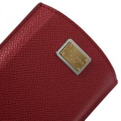 Pre Owned Dolce and Gabbana Red Leather Blackberry Cover