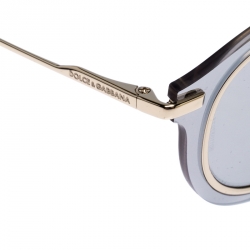 Pre Owned نظارة شمسية دولتشي أند غابانا عاكسة DG2169 رمادية/ ذهبية