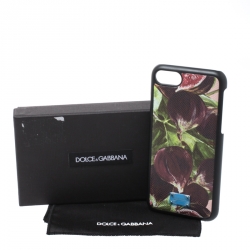 مملوكة مسبقًا Dolce & Gabbana Multicolor Floral Print Leather iPhone 7/8 Case