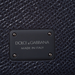 مملوكة مسبقًا جراب آيفون 7/8 بلاس دولتشي آند غابانا جلد أسود/أزرق كحلي