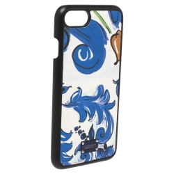 Pre Owned Dolce & Gabbana Multicolor Floral Print Leather iPhone 7/8 Case