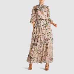 Pre Owned Dolce & Gabbana Pink Devotion Crystal-Embellished Slim Leather Belt 80 CM