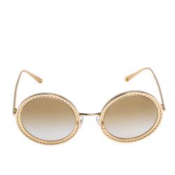 Pre Owned Dolce & Gabbana Gold DG2211 Sunglasses