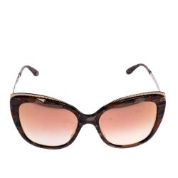مملوكة مسبقًا Dolce & Gabbana Pink Gradient/Cube Bronze DG4332F Sunglasses