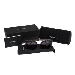 Pre Owned Dolce & Gabbana Grey Gradient/Black DG4340 Sunglasses
