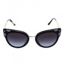 مملوكة مسبقًا نظارة شمسية دولتشي آند غابانا سوداء/ رصاصية متدرجة