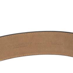 مملوكة مسبقًا Dolce & Gabbana Dark Brown Suede Leather DG Amore Logo Belt 80CM