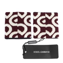 Pre Owned Dolce & Gabbana Multicolor Stretchy Wool DG Mania Wristbands