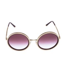 Pre Owned نظارة شمسية دولتشي أند غابانا دي جي2211 ذهبية/ متدرجة بنفسجية