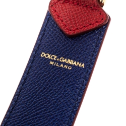 Pre Owned Dolce & Gabbana Red/Blue Leather Shoulder Bag Strap
