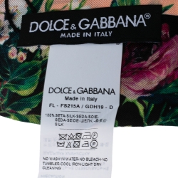 Pre Owned تويللي دولتشي & غابانا حرير متعدد الألوان بطبعة زهور 