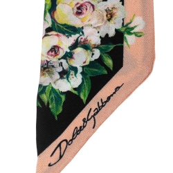 Pre Owned تويللي دولتشي & غابانا حرير متعدد الألوان بطبعة زهور 